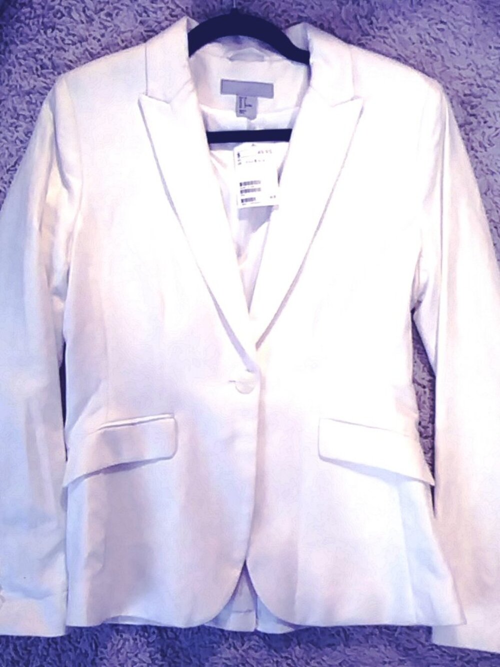 H&M WHITE LINEN/COTTON JACKET/BLAZER Size Small